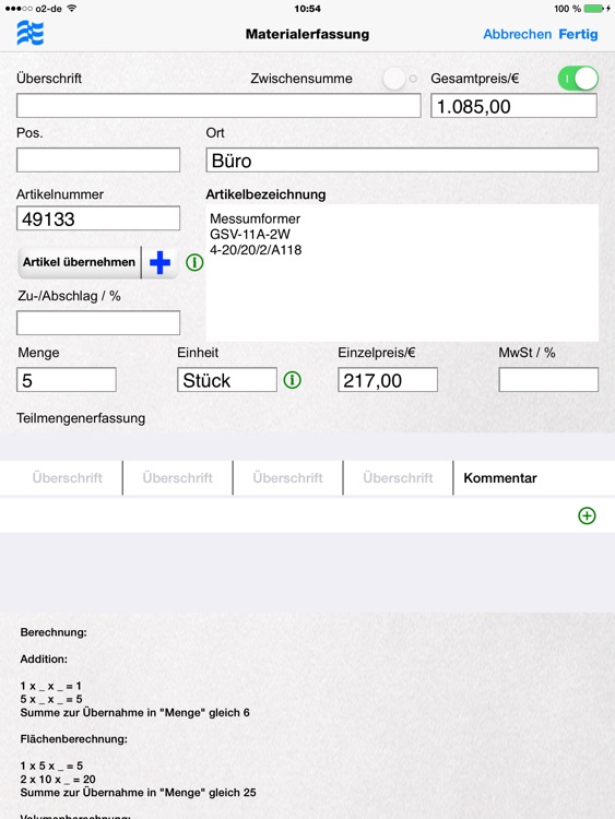 MEiAPPS Inventur