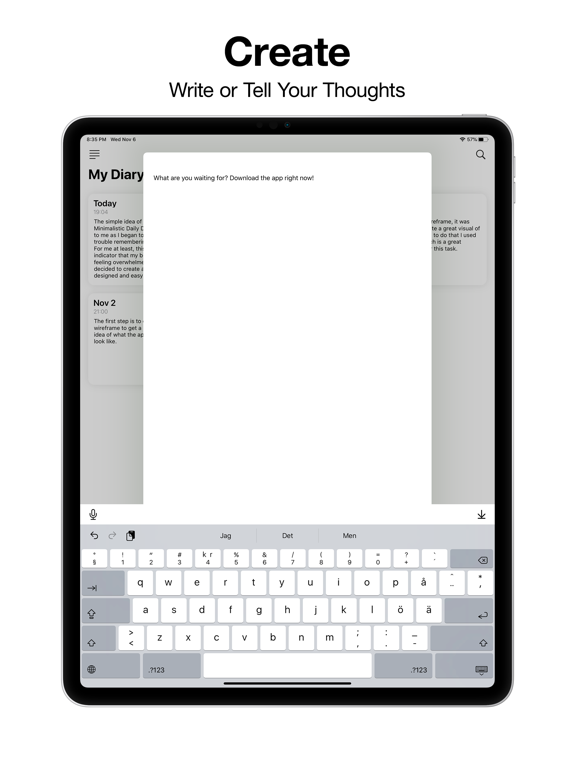 Screenshot #6 pour Minimalistic Daily Diary