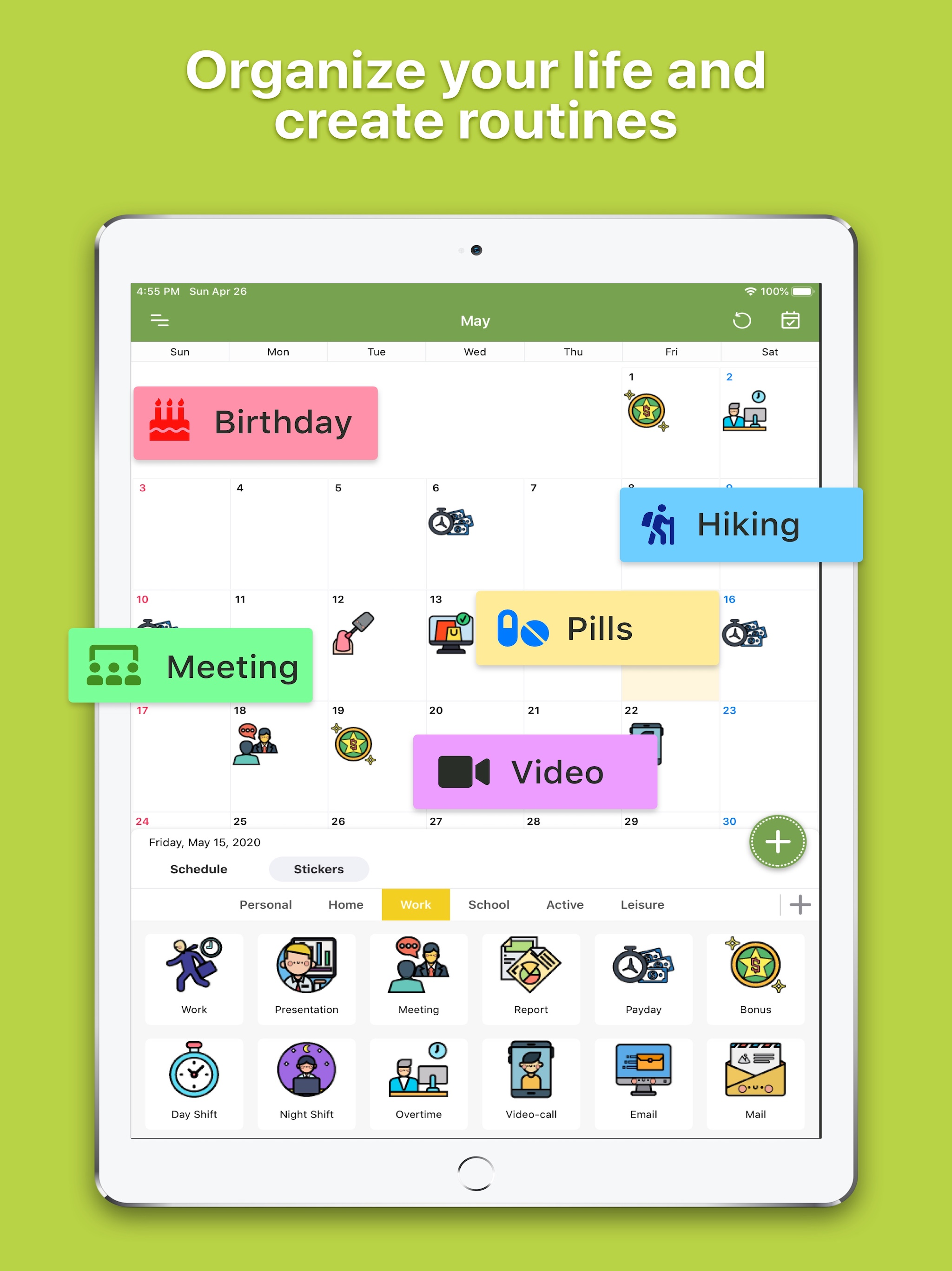 Calendar Sticker & Emoji -Tica