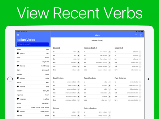 Italian Verb Conjugator iPad screenshot 5 - Education app