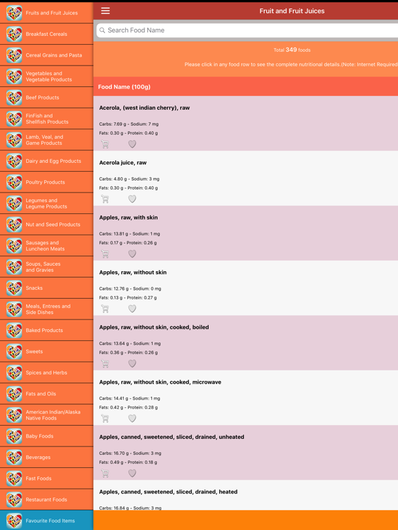 Screenshot #4 pour Calories In Foods