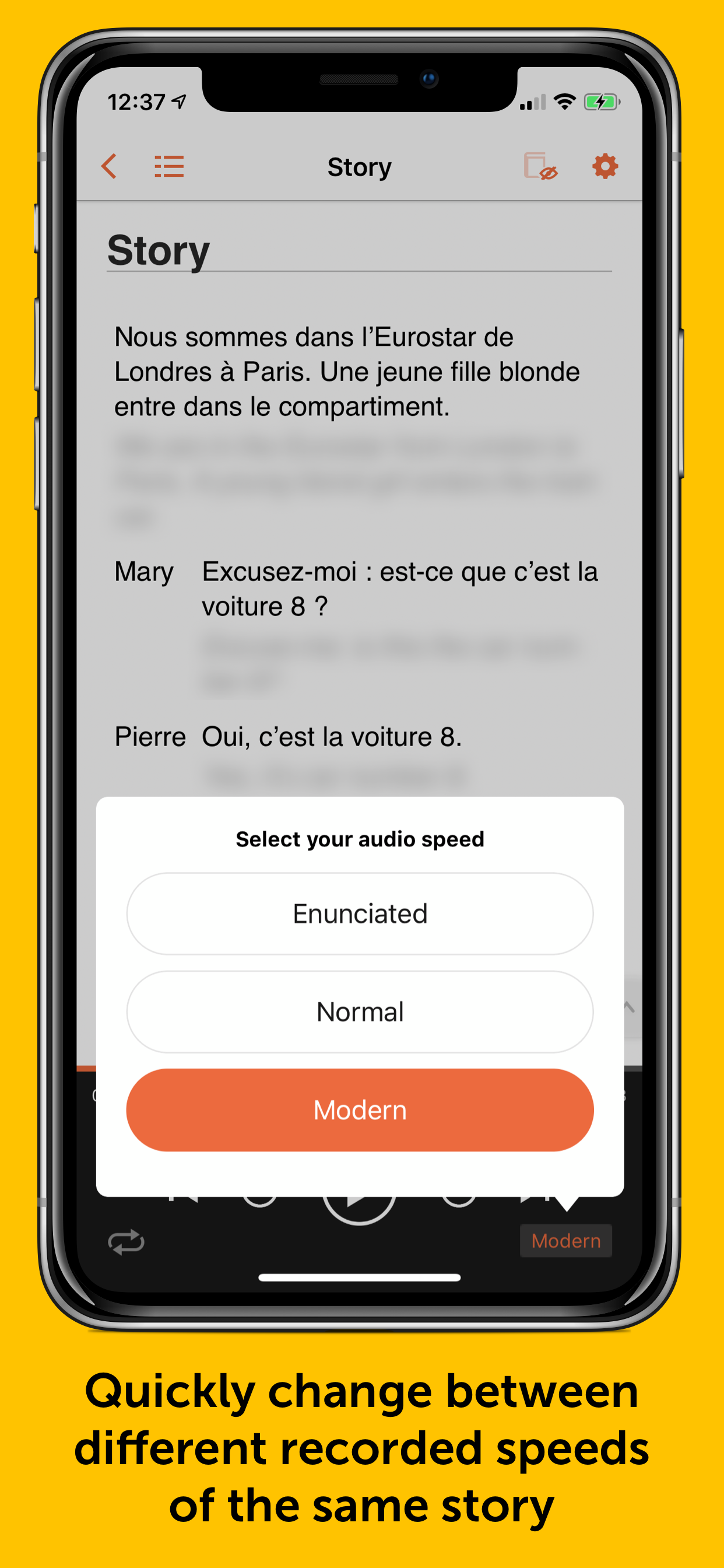 French Today Audiobook Player