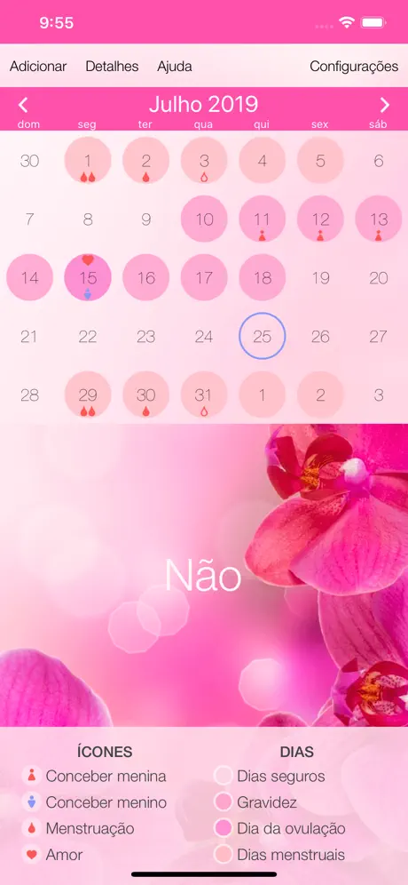 Calendário de ovulação