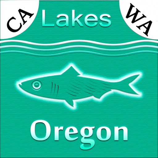 Oregon-CA-WA: Lakes & Fishes Icon