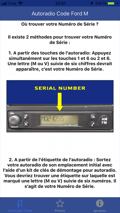 Autoradio Security Code - Ford screenshot 3