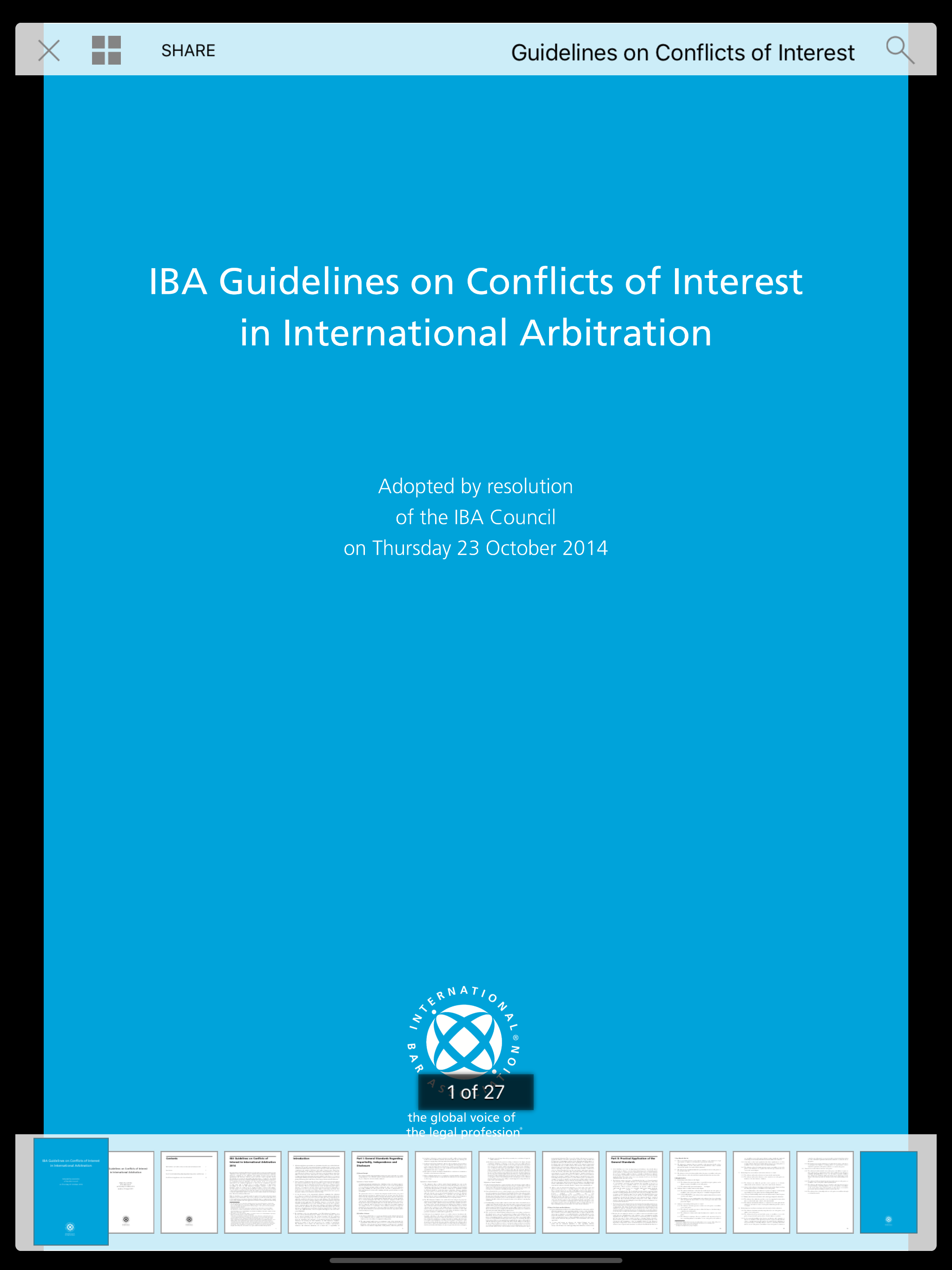 IBA Arbitration Handbook