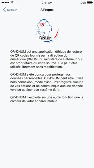 Capture d'écran de QR-DNUM sur iPhone 3