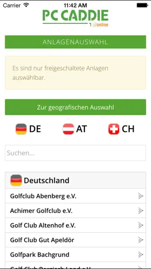 Screenshot von PC CADDIE Golf Club App auf dem iPhone 1