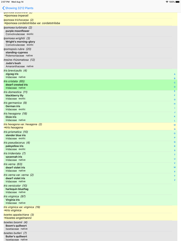 Georgia Wildflowers iPad screenshot 8 - Education app