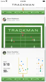 trackman football sharing iphone screenshot 1