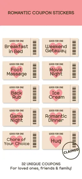 Game screenshot Romantic Love Coupon Stickers mod apk