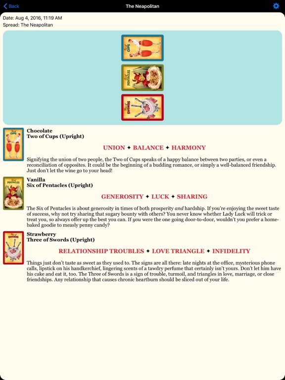 Housewives Tarot iPad screenshot 4 - Entertainment app