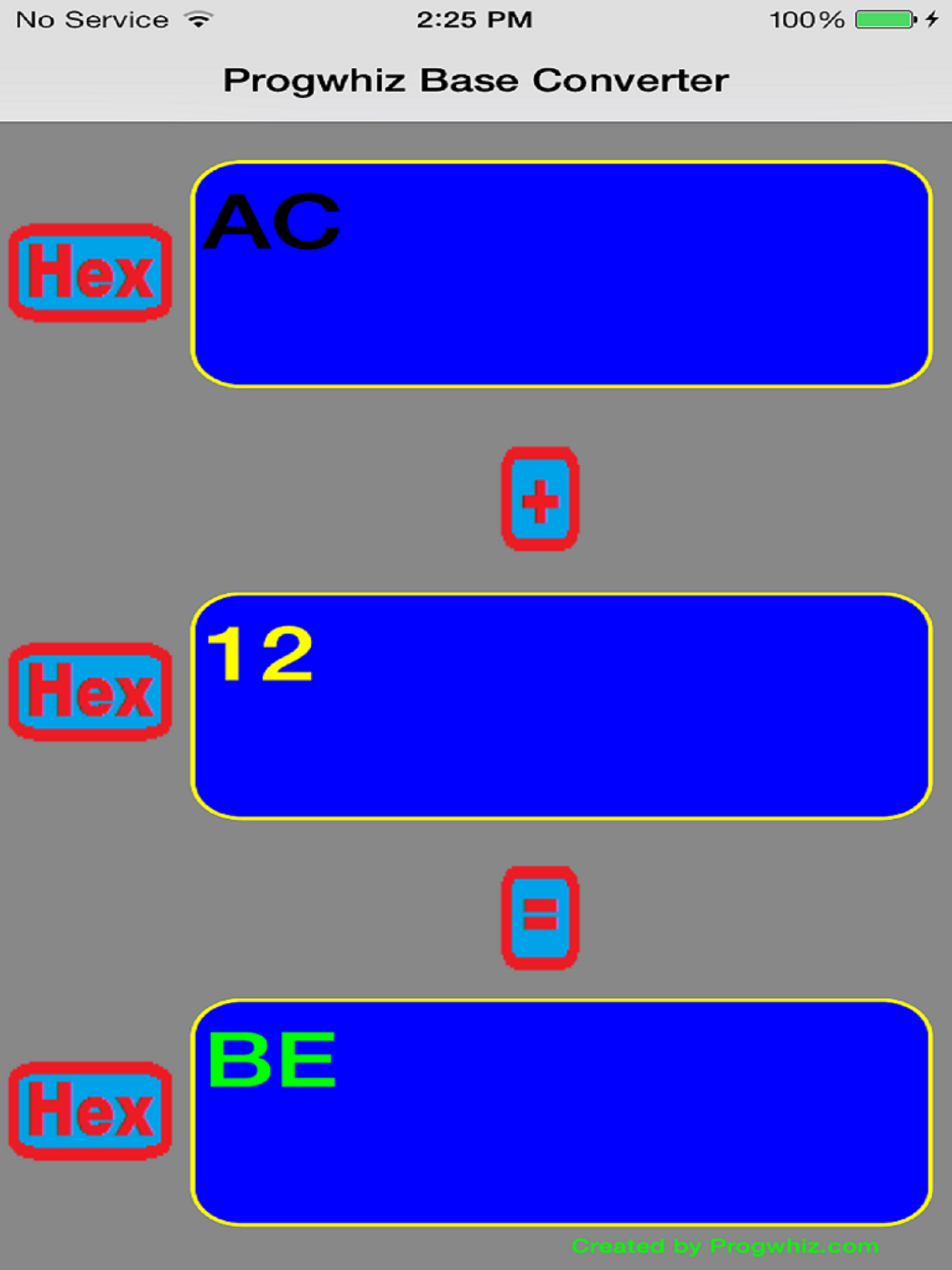Progwhiz Base Calculator screenshot 4