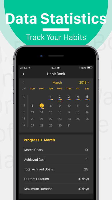 Screenshot #3 pour Persist- Planner&Habit Tracker