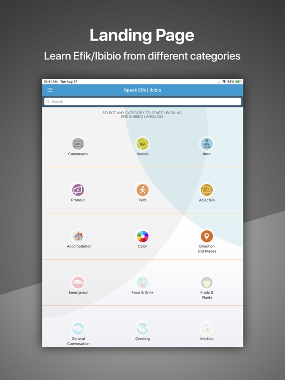 Speak Efik and Ibibio iPad screenshot 1 - Productivity app
