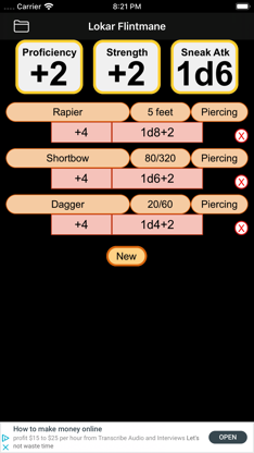 Fifth Edition Character Sheet screenshot 3
