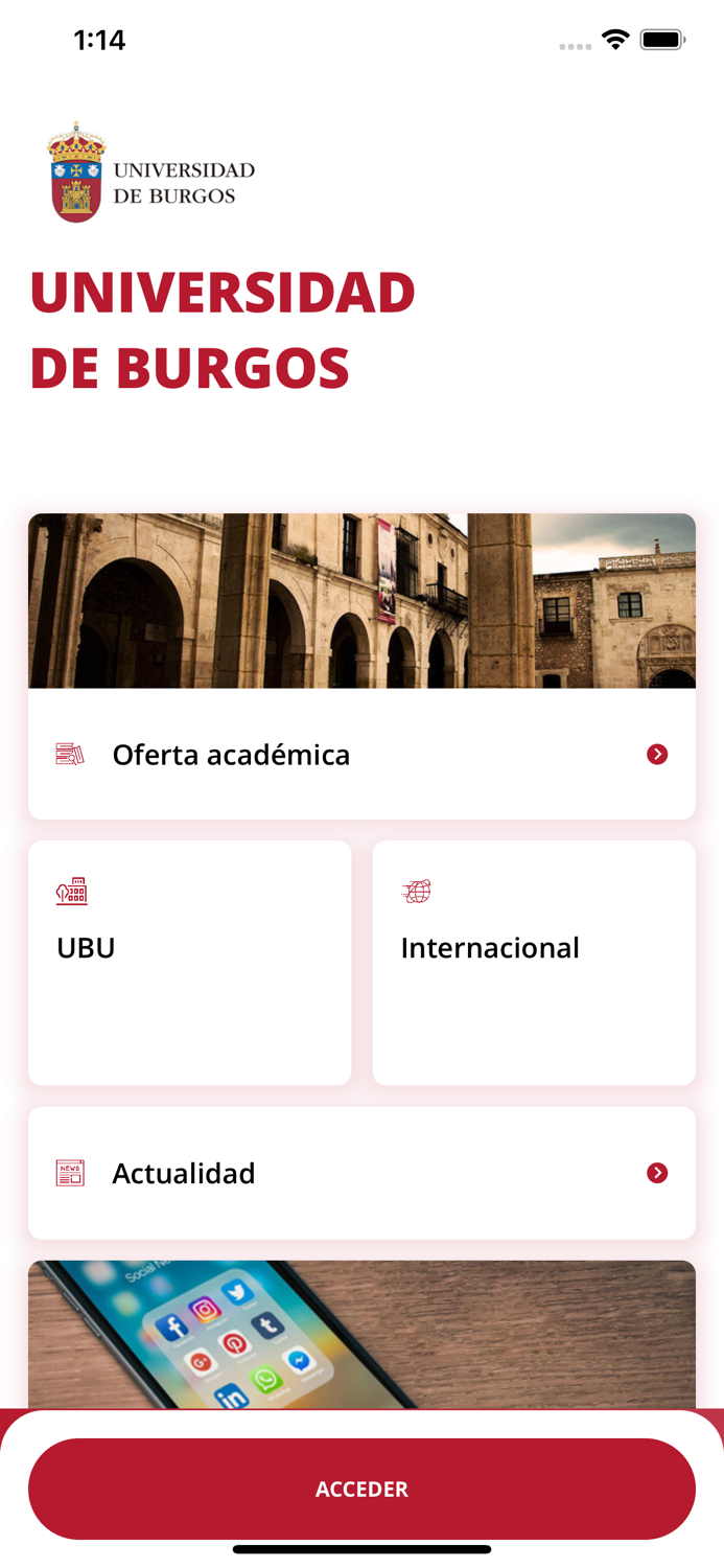 UBU App Universidad de Burgos
