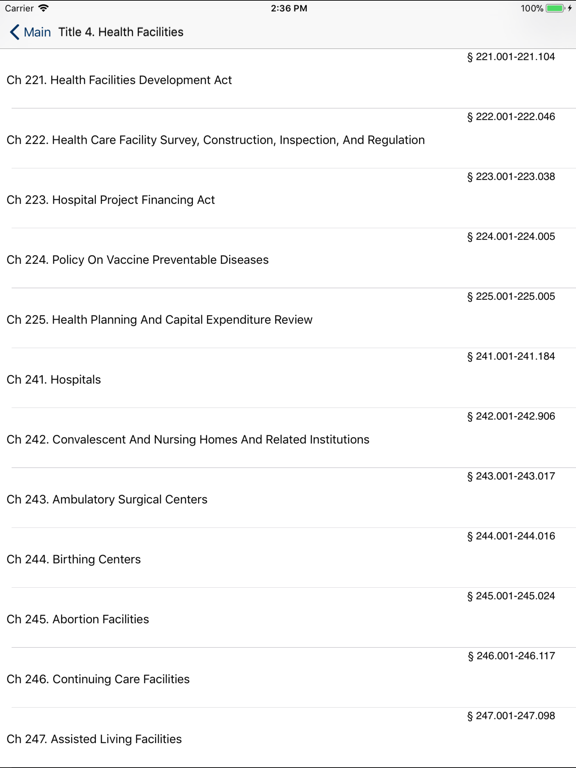 TX Health & Safety Code 2026 iPad screenshot 5 - Reference app
