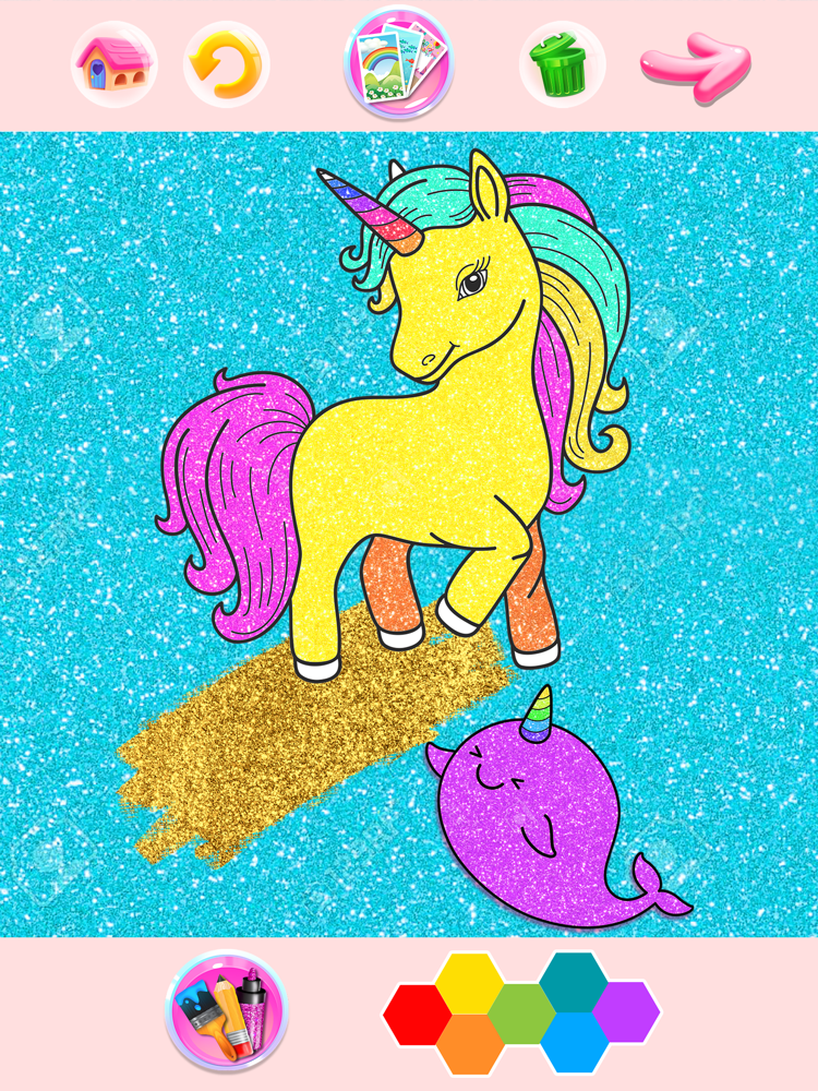 Download Rainbow Glitter Coloring Book App for iPhone - Free Download Rainbow Glitter Coloring Book for ...