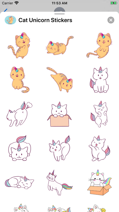 Cat Unicorn Stickers screenshot 2
