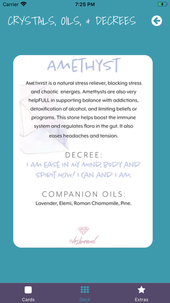 Crystals Oils and Decrees