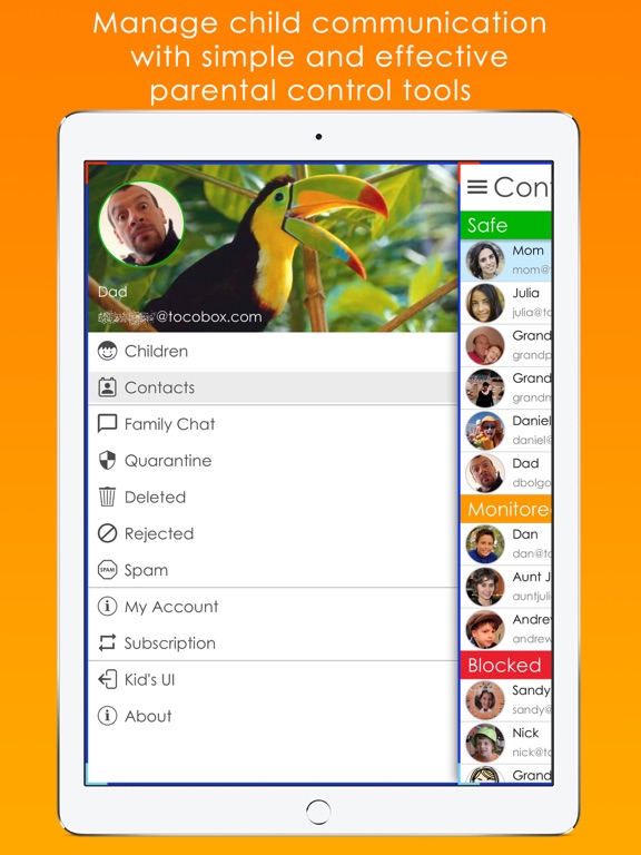Tocomail - Email for Kids iPad screenshot 6 - Social Networking app