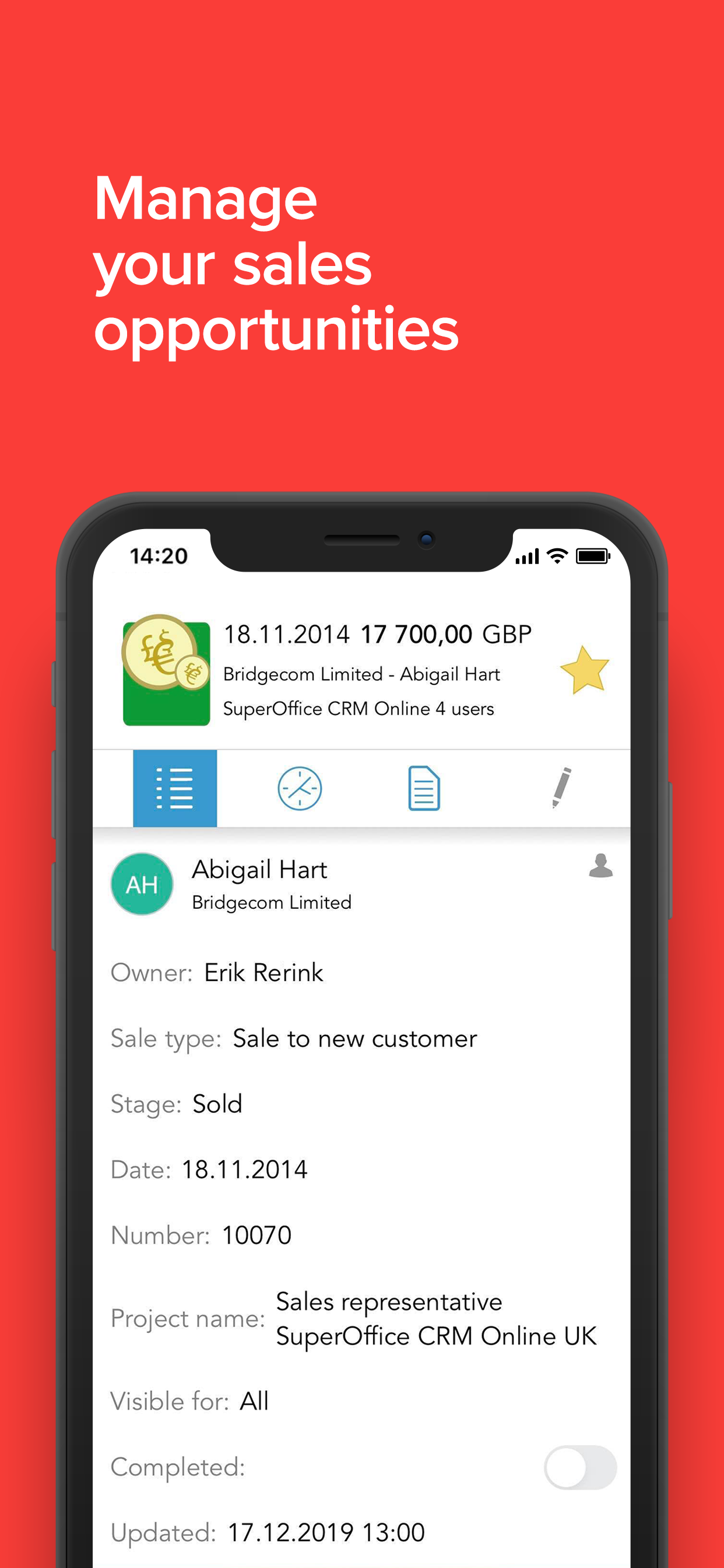 SuperOffice Pocket CRM