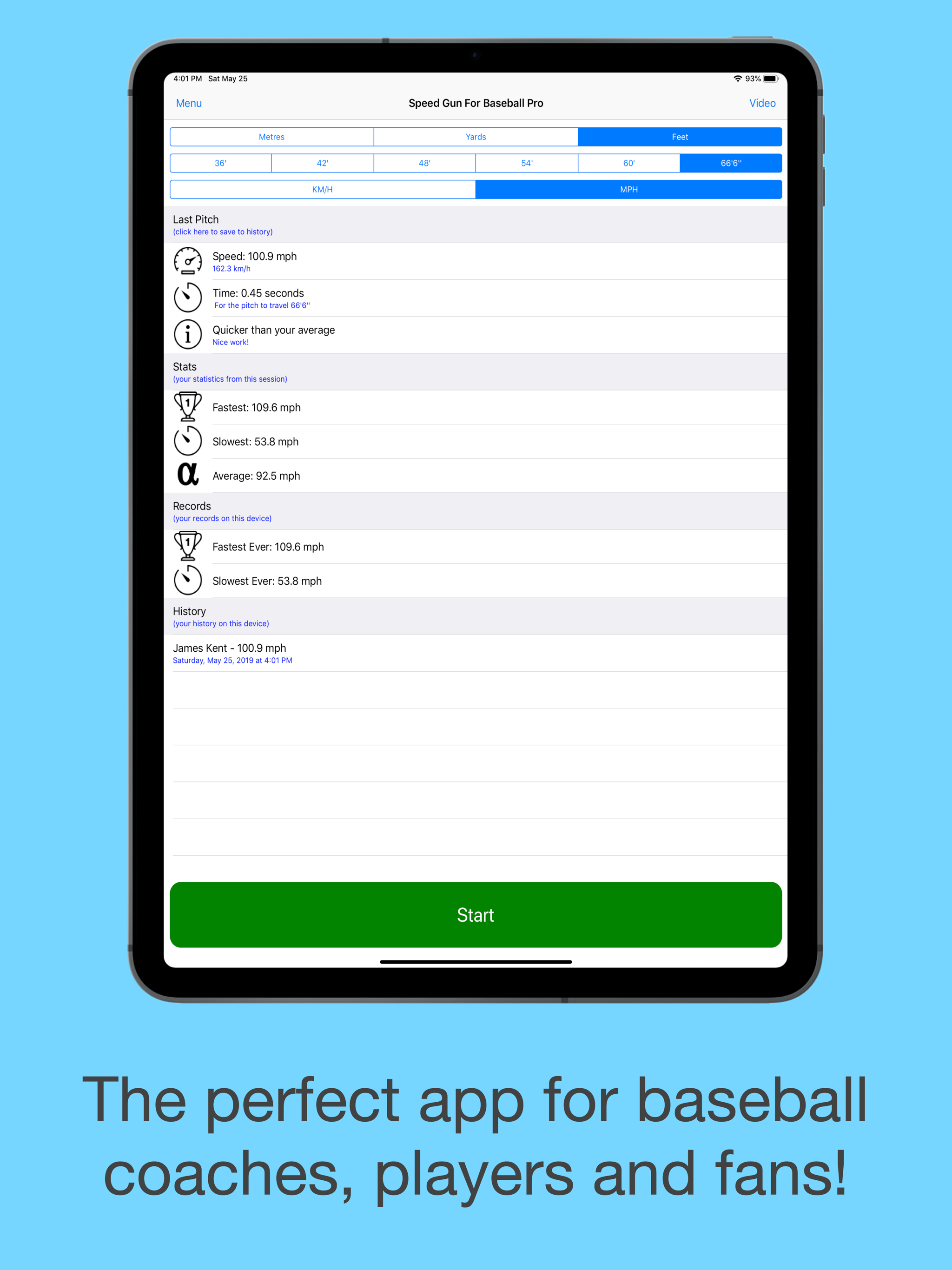Speed Gun for Baseball