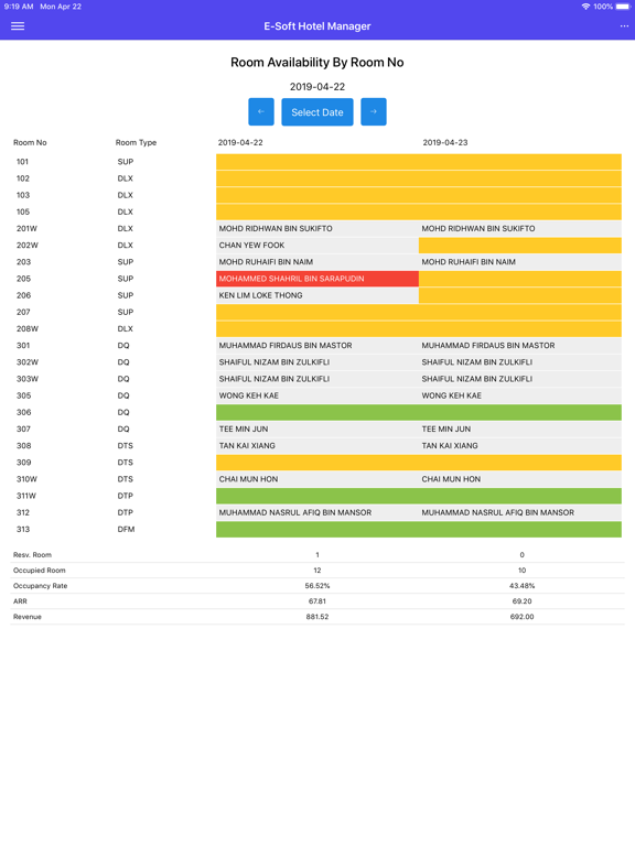 Screenshot #6 pour E-Soft Hotel Manager App