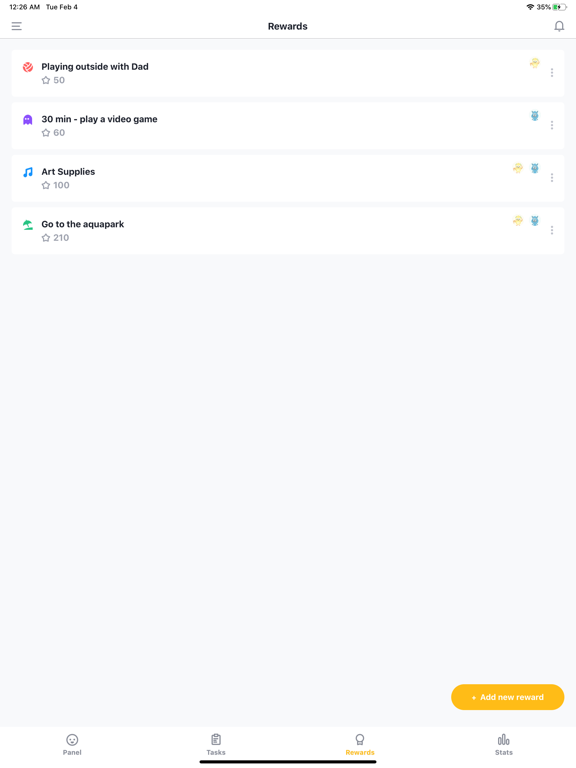 Child Reward iPad screenshot 5 - Education app