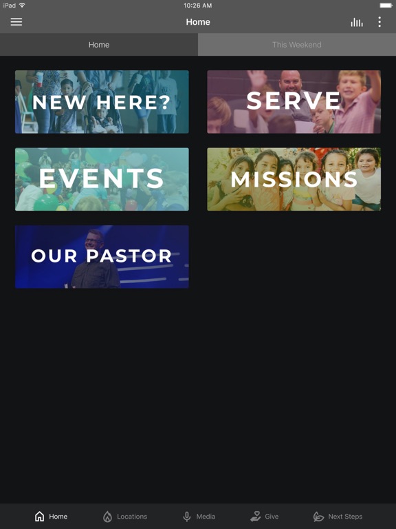 Graystone Church iPad screenshot 1 - Lifestyle app