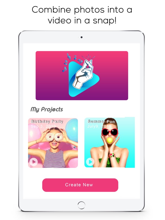 Slideshow Maker with Music Fun iPad screenshot 4 - Photo & Video app