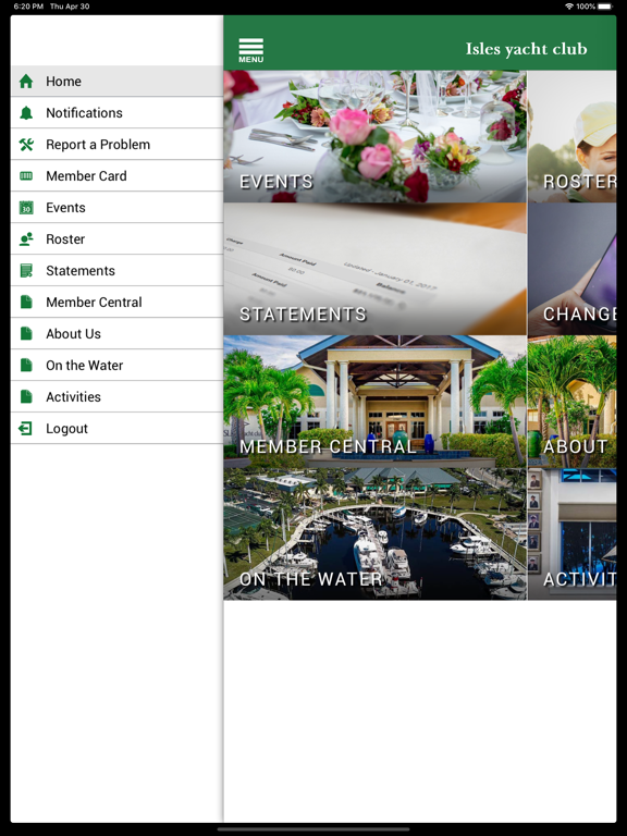Isles Yacht Club iPad screenshot 2 - Lifestyle app