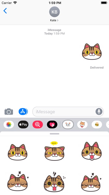 Nhãn Dán Con Mèo Lười