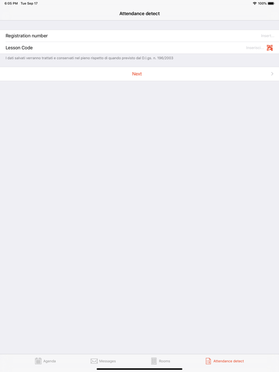 Unimore Calendar iPad screenshot