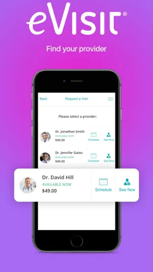 eVisit Telehealth screenshot 1