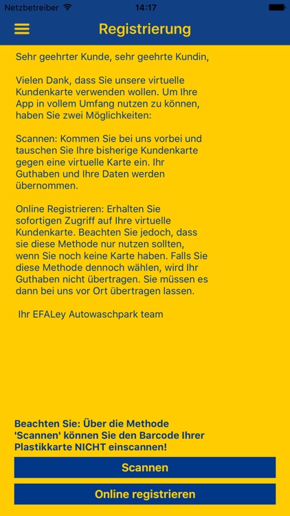 EFA-LEY Autowaschpark App