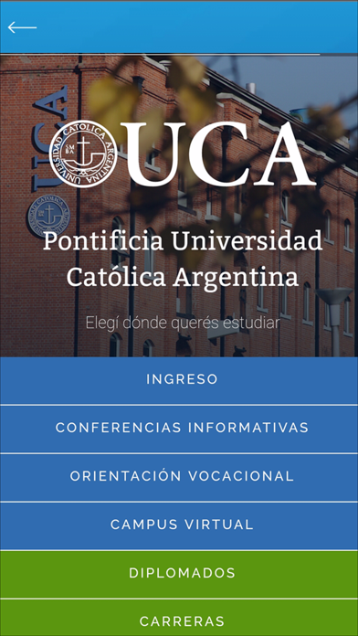 Screenshot #2 pour UCA - Departamento de Ingreso