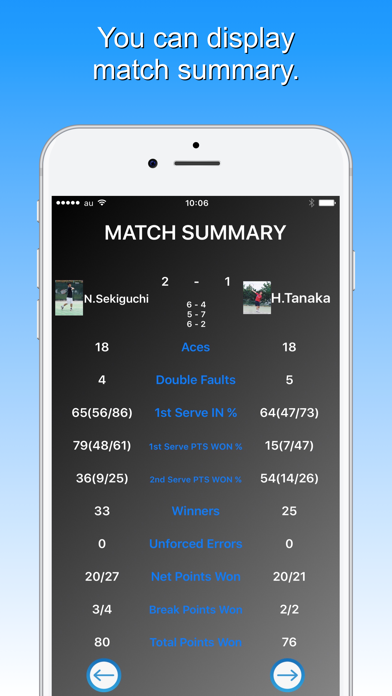Tennis Score & Card Pro Screenshot