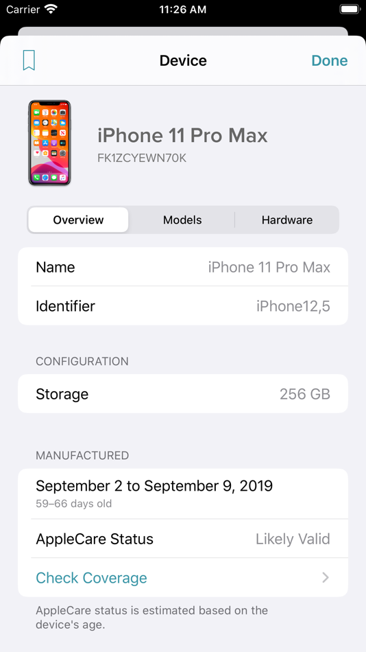 #1. Reincubate Lookup (iOS) Podle: Reincubate