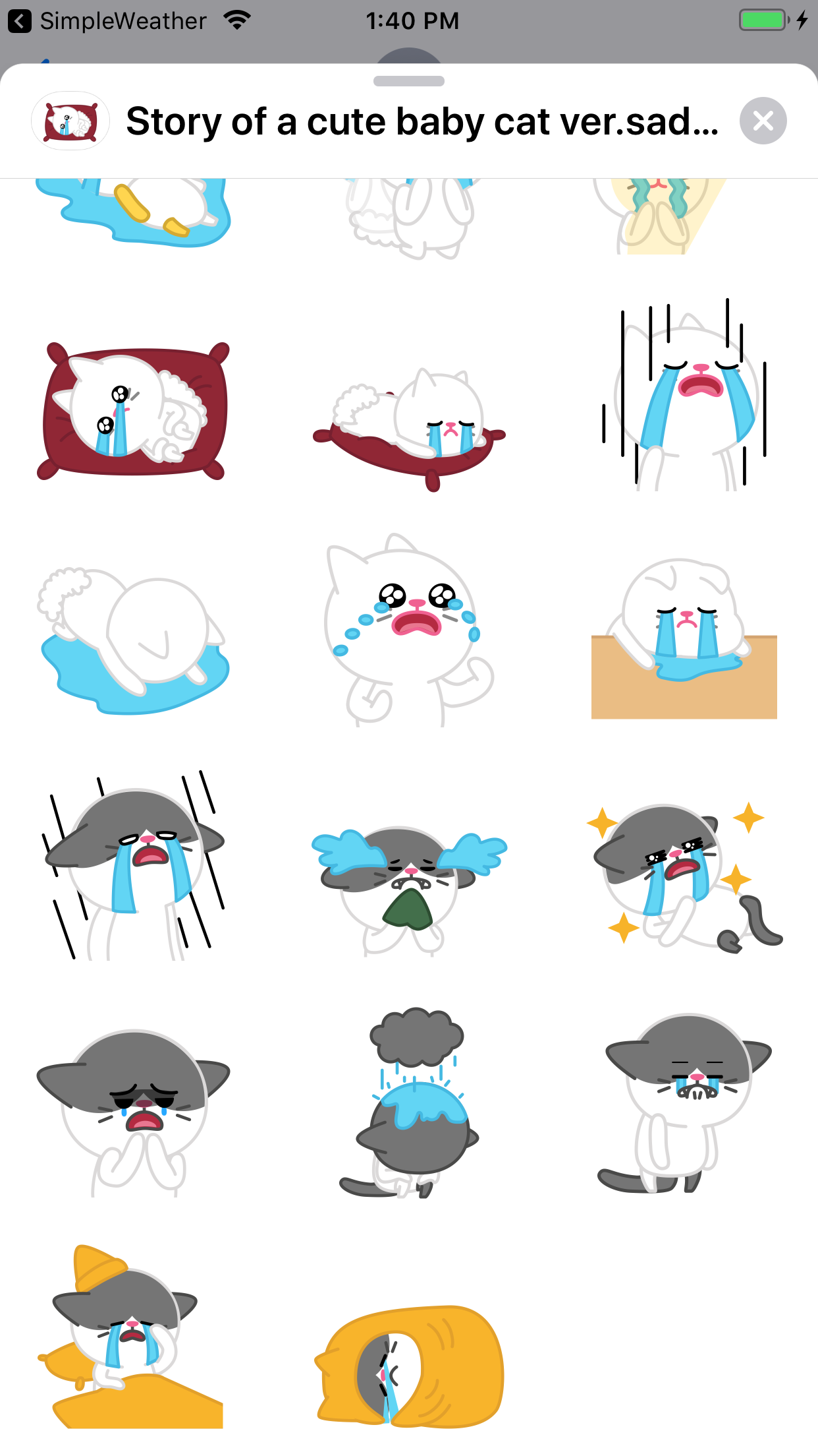Cute baby cat ver.sadness screenshot 3
