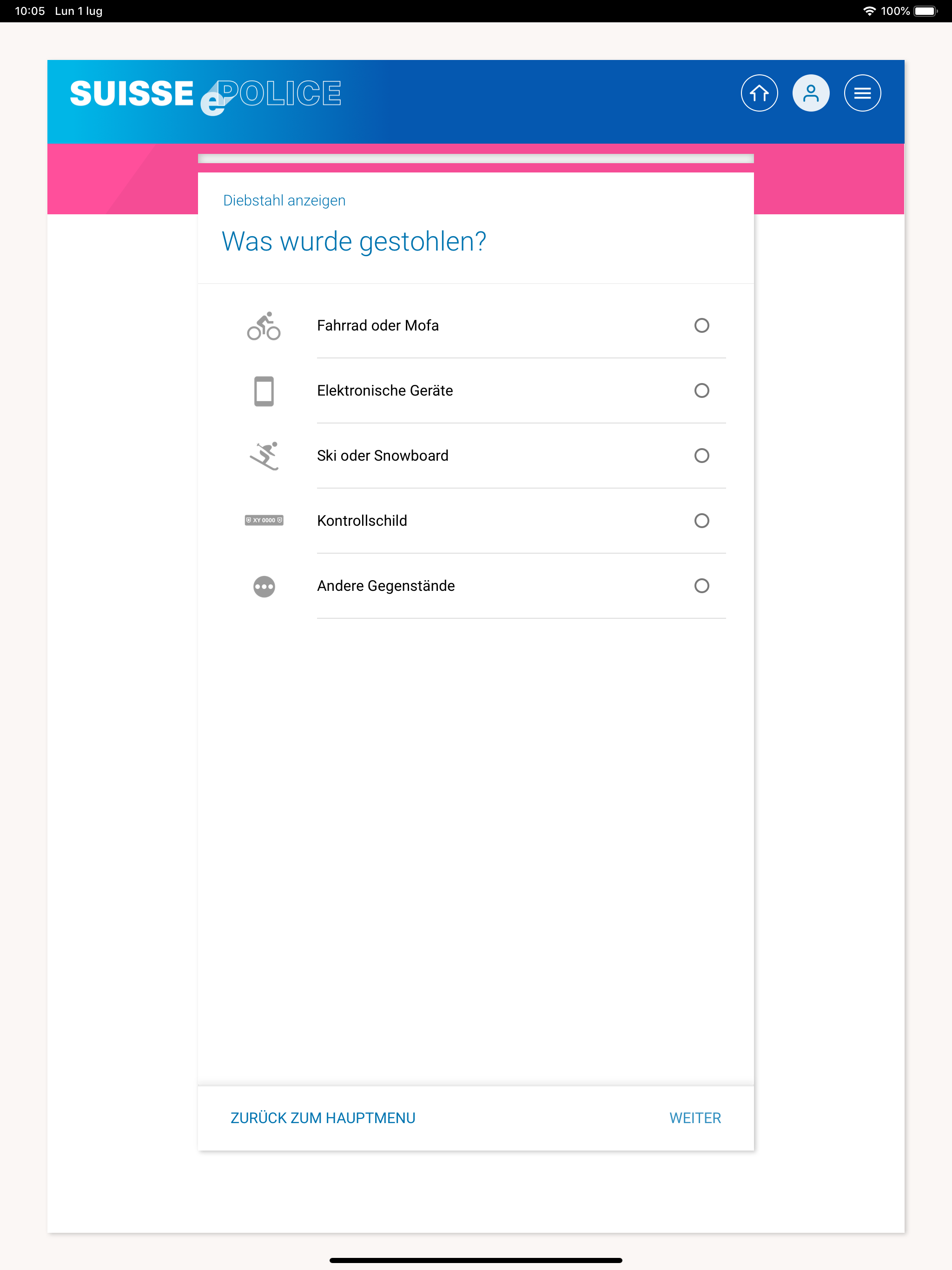Suisse ePolice screenshot 7