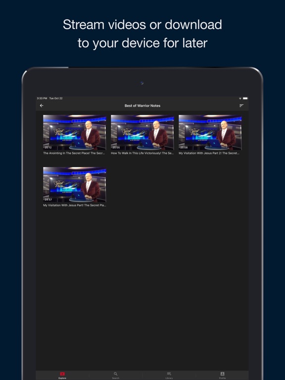Warrior Notes TV iPad screenshot 4 - Lifestyle app