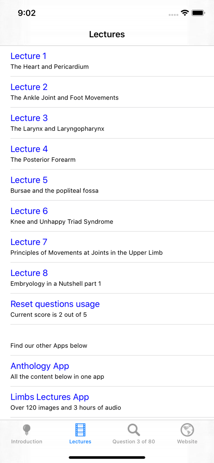 Anatomy Lectures and MCQs
