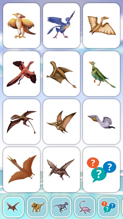 Cards of Dinosaurs for Toddler