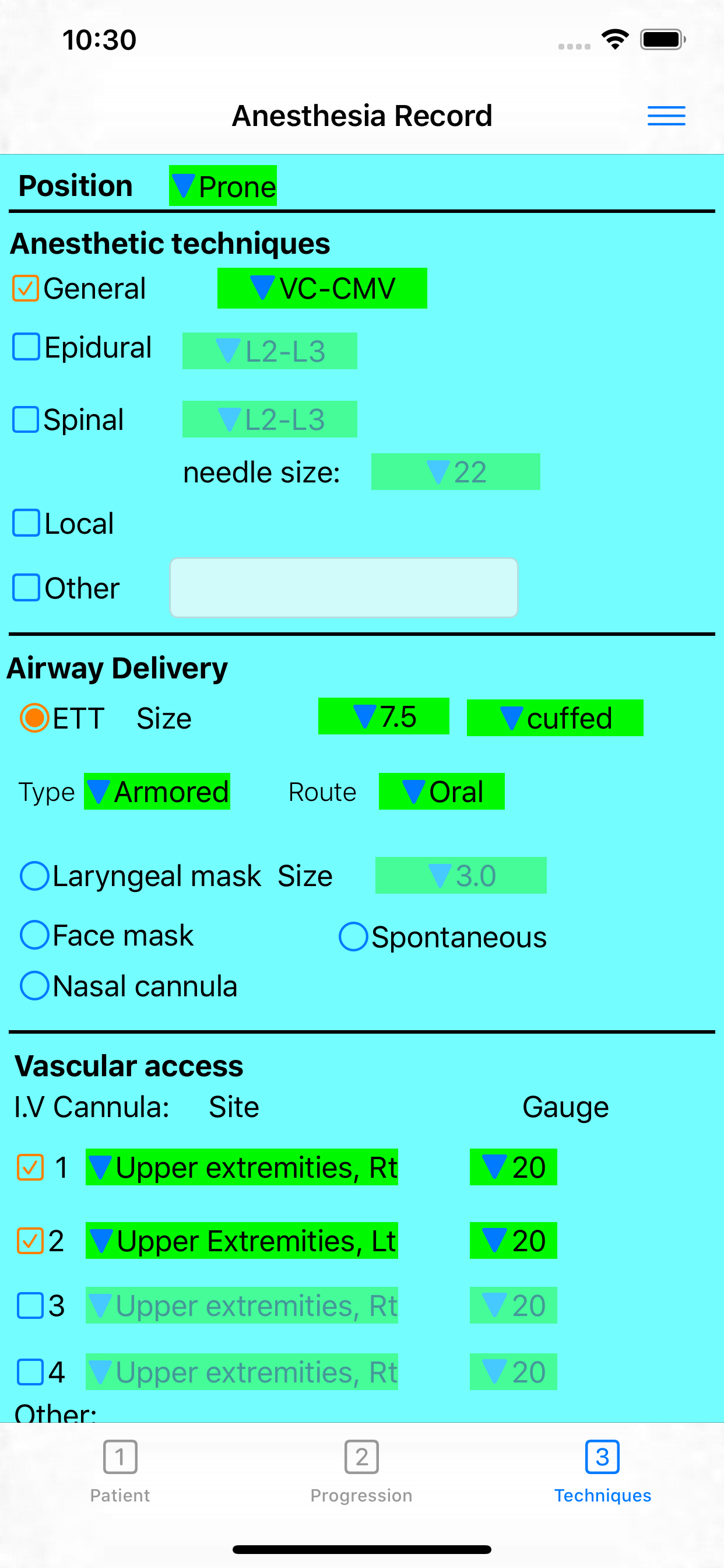 Anesthesia Record screenshot 3