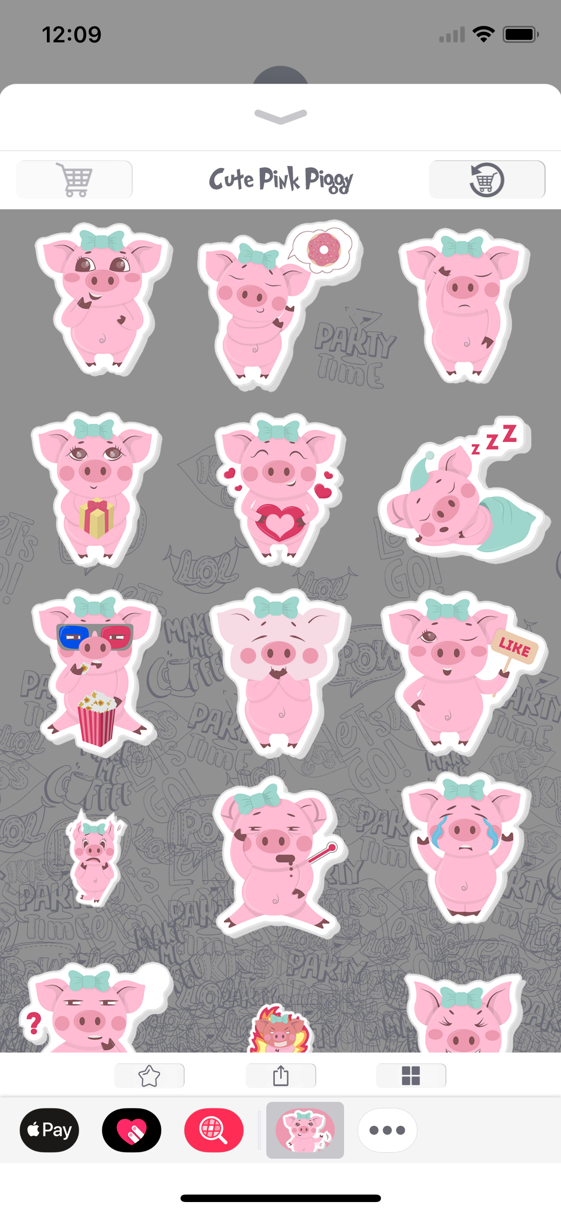 Pink Piggy Animated Stickers screenshot 8