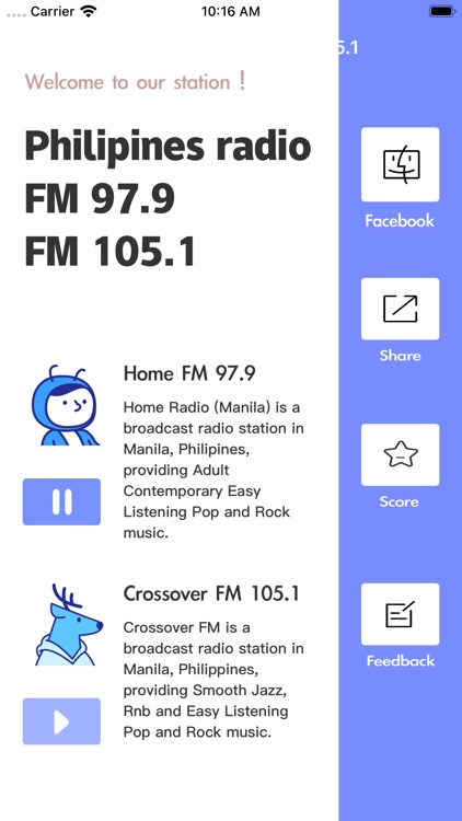 Philipines radio FM97.9 105.1