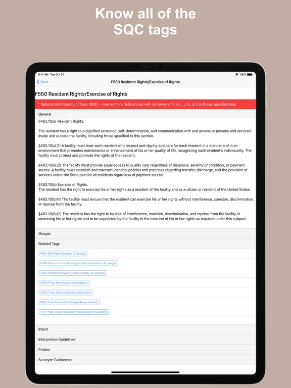 LTC SOM Regs iPad screenshot 4 - Medical app