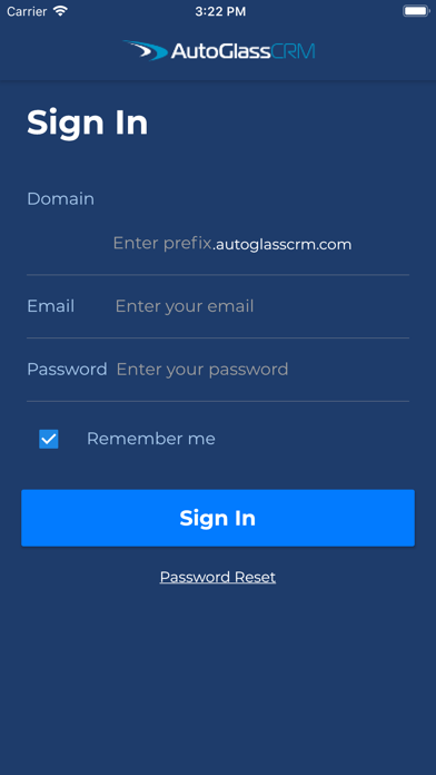 AutoGlassCRM Screenshot